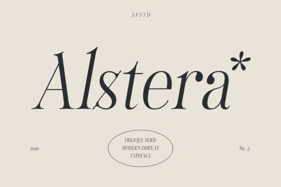 Alstera Oblique: An Editorial Serif Font for Refined Content