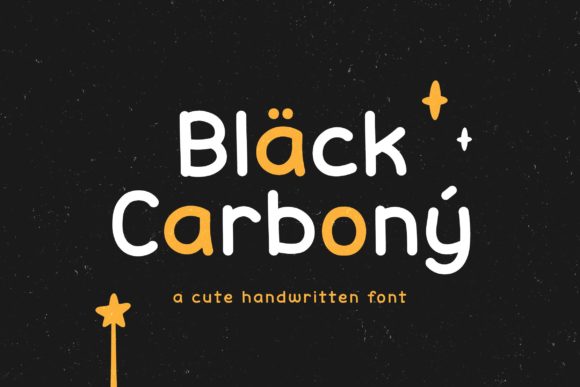 Black Carbony Font: A Cute Handwritten Typography for Digital Design