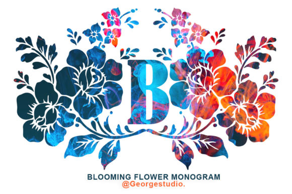 Blooming Flower Monogram Font: A Decorative Typeface for Digital Brands