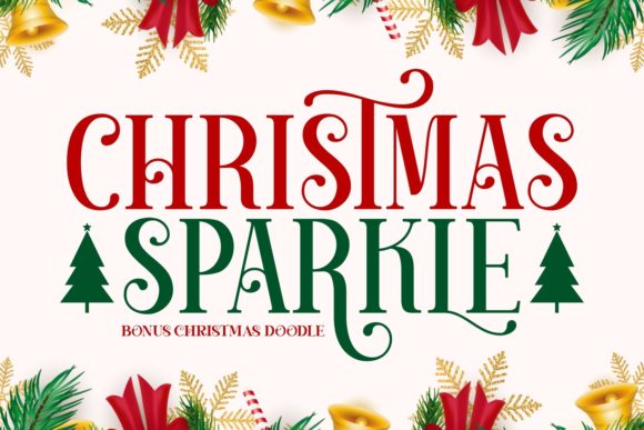 Christmas Sparkle Font for Branding and Holiday Projects
