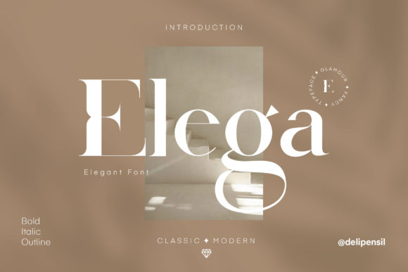Elega: A Distinct Serif Font for Elevated Branding