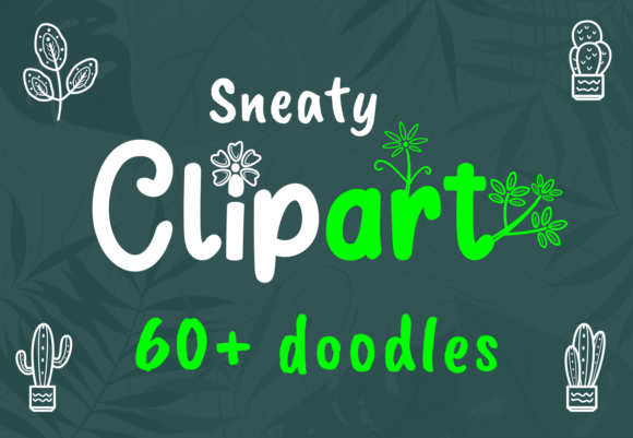 Sneaty Clipart Font: A Natural Design Asset