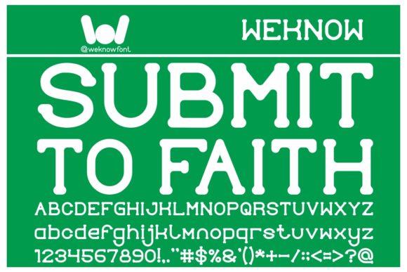 Submit to Faith: A Bold Serif Font for Campaign Clarity