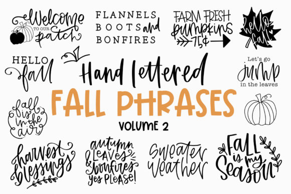 The Fall Phrases Font for Authentic Craft Designs