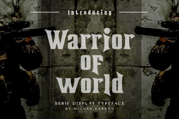 The Warrior of World Font for Crafters and Product Creators